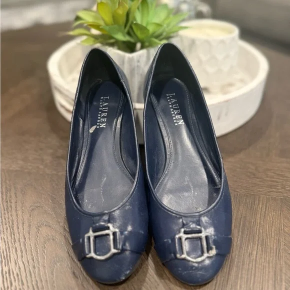 Ralph Lauren Navy Blue Flats 8 - Picture 6 of 9
